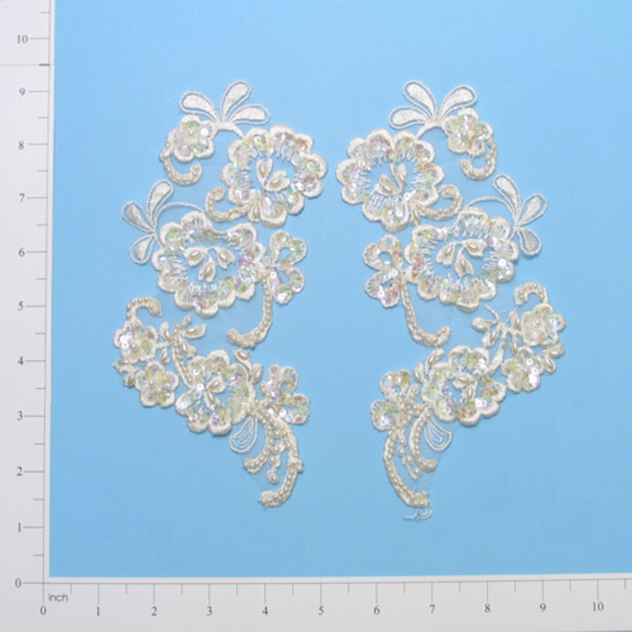 Vintage Pansy Flower Lace Applique/Patch Pack of 2